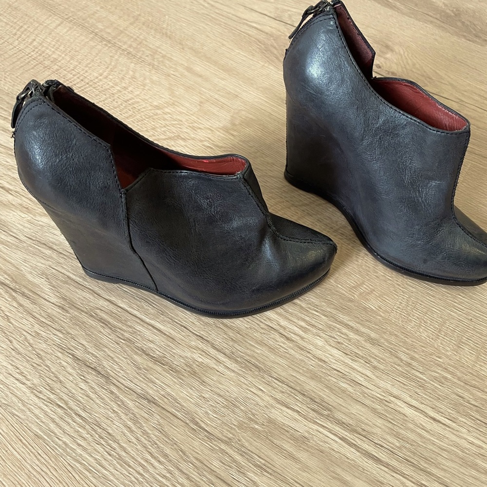 Luxury Rebel wedge booties